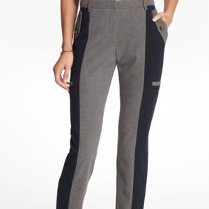 Anthropologie Leifsdottir Colorblock Blue Gray Pants, sz 4